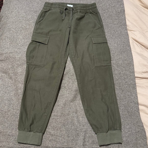 Olive Green Y2K TNA Drawstring Cargo Pants - Picture 1 of 3